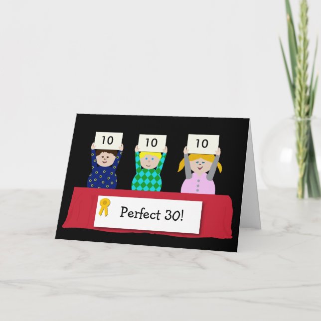 30th Birthday Customizable Card (Front)