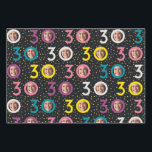30th Birthday Customize Photo Wrapping Paper Sheets<br><div class="desc">Fun 30th year old birthday pattern to celebrate this milestone year. Customize the zero with your birthday buddy's picture.</div>