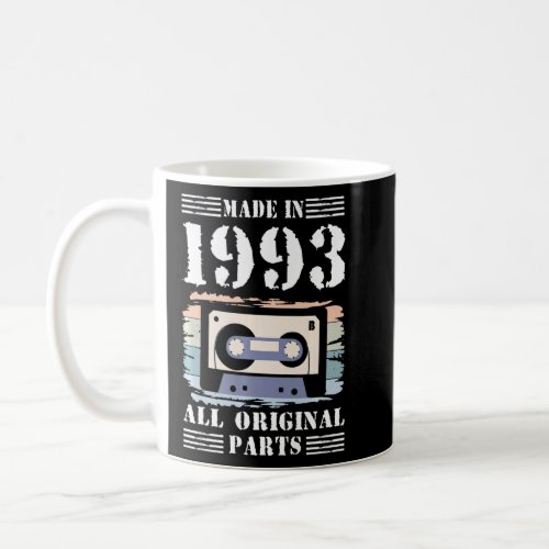 30th Birthday Design u2013 Made In 1993 Cassette P Coffee Mug