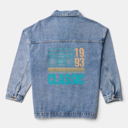 30th Birthday Design u2013 Radio 1993 Vintage Clas Denim Jacket