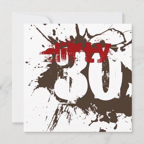 30th Birthday - Dirty 30 Roast &amp; Dirt Party Invite