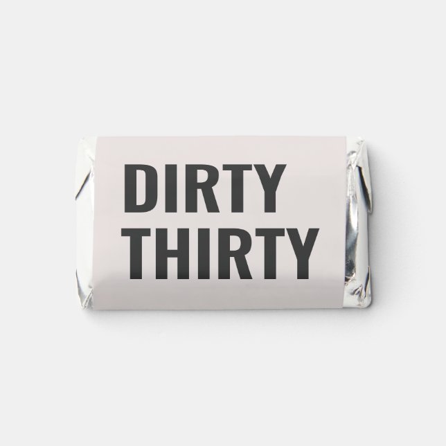 30th Birthday Dirty Thirty Celebration Party Treat Hershey's Miniatures (Front)