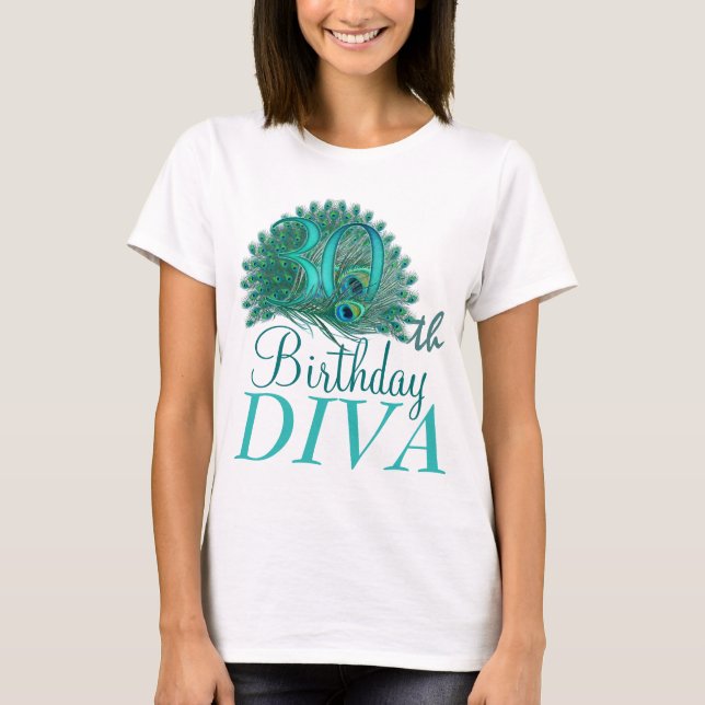 30th Birthday Diva Shirts (Front)