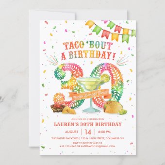 30th Birthday Fiesta Invitation | Zazzle