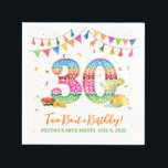 30th Birthday Fiesta Napkin<br><div class="desc">Make your 30th Fiesta even more special with these matching customized napkins! They feature a bold number 30 with colorful decor to match your fiesta celebration!</div>