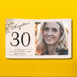30th Birthday Floral Pink Photo Banner<br><div class="desc">Celebrate your loved one's birthday in style with a floral birthday banner featuring their favorite photo. Discover how this high-quality,  customizable banner can elevate any birthday celebration and create a lasting impression for the birthday honoree.</div>