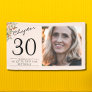 30th Birthday Floral Pink Photo Banner