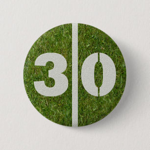 30th Birthday Football Yard Button