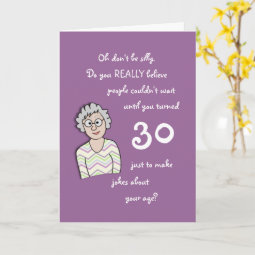 30th Birthday For Her-Funny Card | Zazzle
