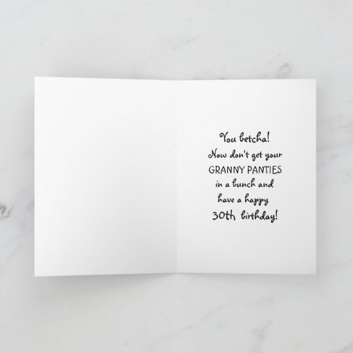 30th Birthday For Her-Funny Card | Zazzle