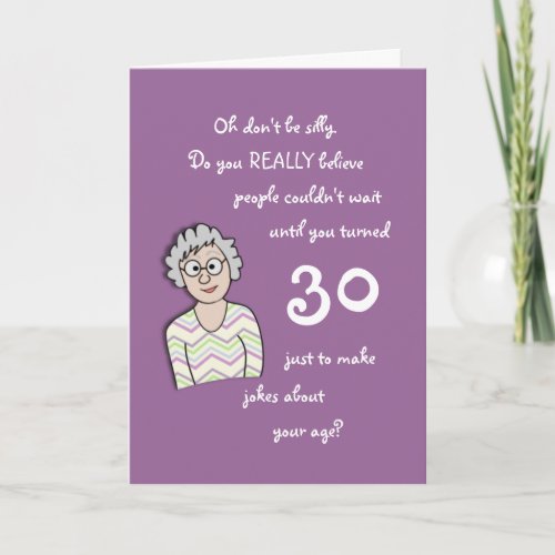 30th Birthday For Her_Funny Card