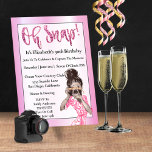 30th Birthday For Her |Pink Glitter Oh Snap |   In Invitation<br><div class="desc">Cute Girl Taking A Photo | Capture The Moment | 30th Birthday For Her | Pink Faux Glitter Invitations. Easy To Change The Sample Text To Your Own By Clicking Personalize. Click Customize Further To Change The Font Type, Font Color, Font Size, Or To Add Delete Change The Text Or...</div>