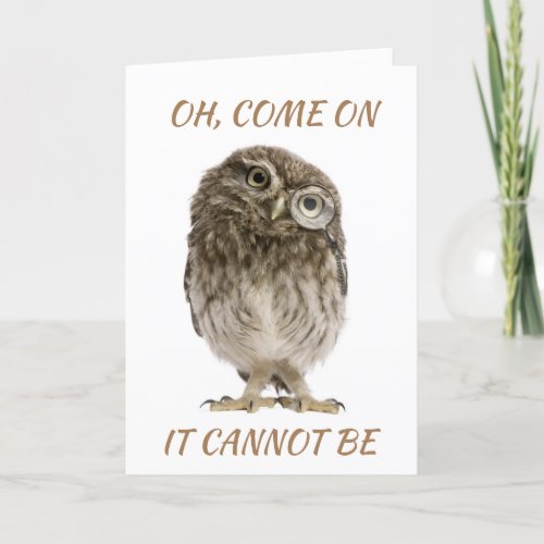 30th BIRTHDAY FROM A COMEDIC OWL Card