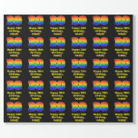 [ Thumbnail: 30th Birthday: Fun, Colorful Rainbow Inspired # 30 Wrapping Paper ]