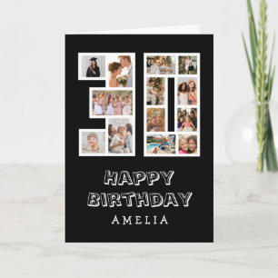 30th Birthday Fun Photo Collage Greeting Card