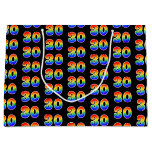 [ Thumbnail: 30th Birthday: Fun Rainbow Event Number 30 Pattern Gift Bag ]