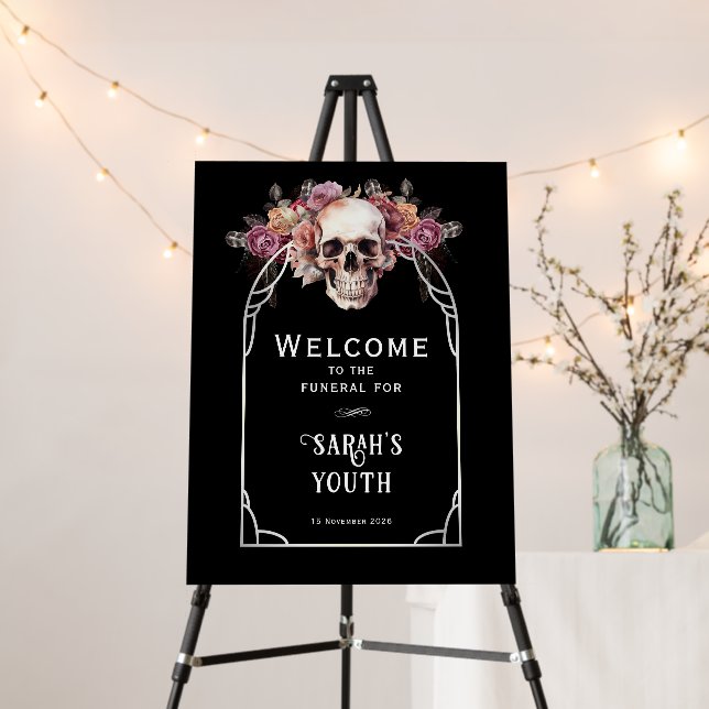 30th Birthday Funeral Welcome Sign (In Situ (Stand))