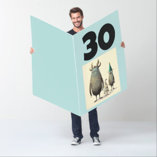30TH BIRTHDAY FUNNY BIG BIGGEST GREETING CARD
