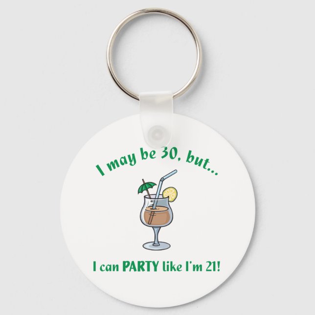 30th Birthday Gag Gift Keychain (Front)