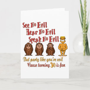 30th Birthday Gifts Card