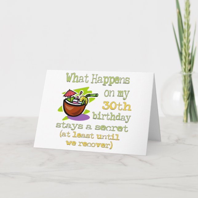 30th Birthday Gifts Card (Front)