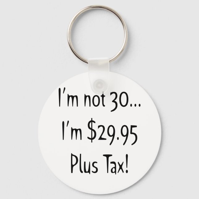 30th Birthday Gifts Keychain (Front)