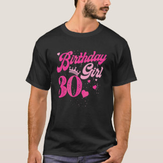 30th Birthday Girl Crown 30 Years Old Bday T-Shirt
