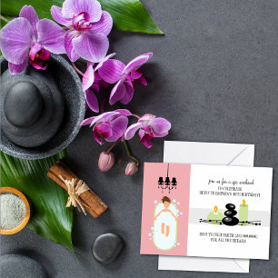 30th Birthday Girly Spa Weekend Getaway Invitation