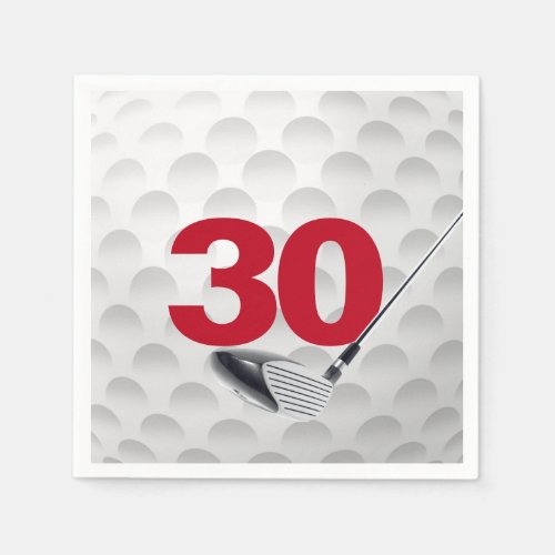 30th Birthday Golf Ball Napkins
