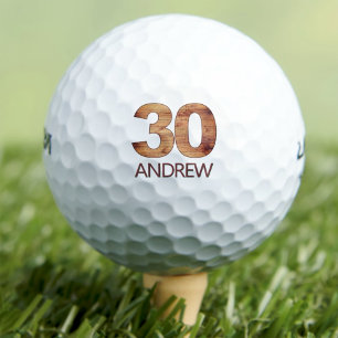 30th birthday golf balls 30 years golfer wood gift