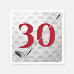 30th Birthday Golf Club Napkins