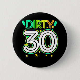 30th Birthday Happy 30th Birthday Button