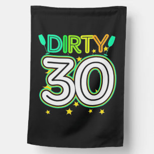 30th Birthday   Happy 30th Birthday House Flag