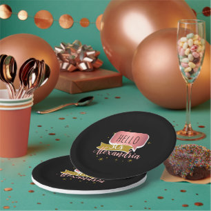 30th birthday hello 30 Stylish Personalized Paper Plates