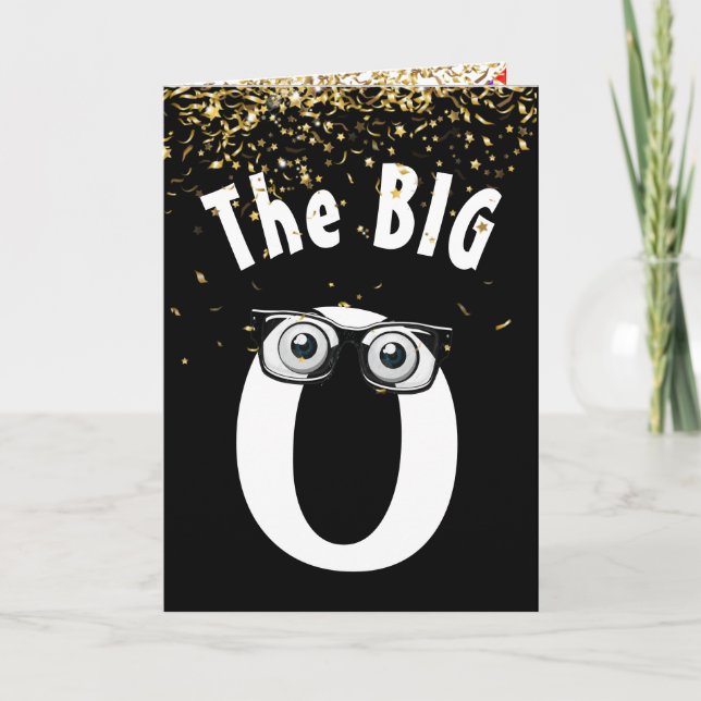 30th Birthday Humor On Black Card (Front)