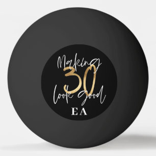 30th birthday initials personalized favor gift ping pong ball