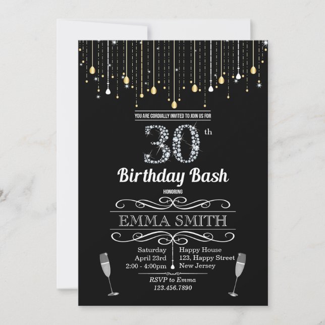30th Birthday Invitation (Front)