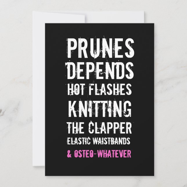 30th Birthday Invitation -Dames & Old Ladies (Front)