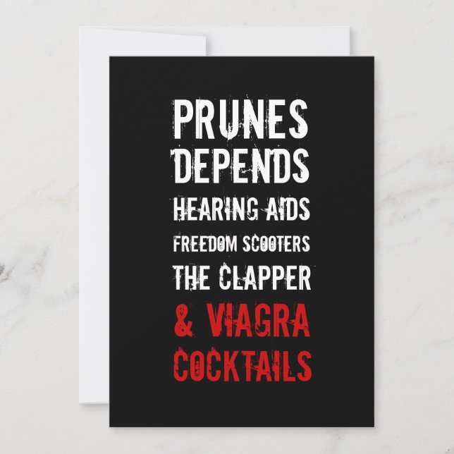 30th Birthday Invitation -Geezers & Old Folks (Front)