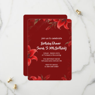 30th Birthday Invitation Template 30th Digital Inv