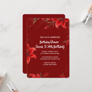 30th Birthday Invitation Template 30th Digital Inv