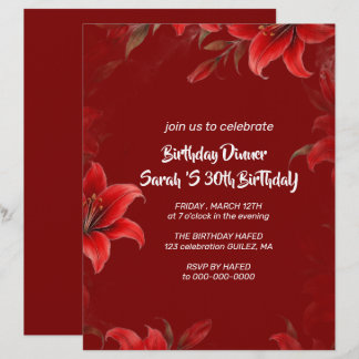 30th Birthday Invitation Template 30th Digital Inv Letterhead