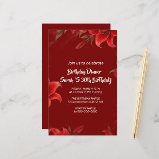 30th Birthday Invitation Template 30th Digital Inv Stationery