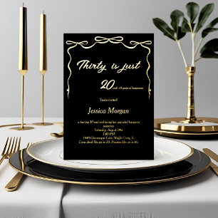 30th Birthday Invitation with Real Foil Foil Invitation
