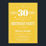 30th Birthday Invitation Yellow and White<br><div class="desc">30th Birthday Invitation Yellow and White Typography. Yellow and White Background. Adult Birthday. Male Men or Women Birthday. Kids Boy or Girl Lady Teen Teenage Bday Invite. 13th 15th 16th 18th 20th 21st 30th 40th 50th 60th 70th 80th 90th 100th. Any Age. For further customization, please click the "Customize it"...</div>