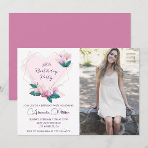 30th birthday invitations Elegant Boho Photo