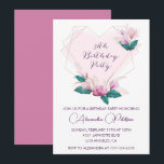 30th birthday invitations Elegant Boho pink<br><div class="desc">30th birthday invitations Elegant Boho pink</div>