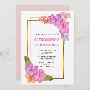 30th birthday invitations Tropical Party