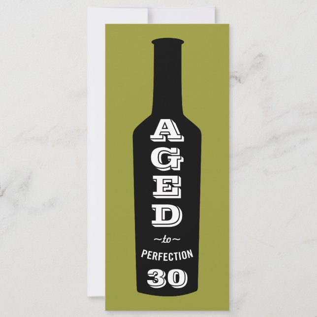 30th Birthday Invitations Wine Aged to Perfection (Front)