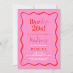 30th Birthday Invite Bye Bye 20s Wavy Border<br><div class="desc">Celebrate the big 3-0 in style with our vibrant and modern 30th birthday invitation. This unique and colorful invite is perfect for announcing your milestone birthday party. Whether you're going for a classy affair or a wild "dirty thirty" celebration, our editable invitation template allows you to customize the details. Send...</div>